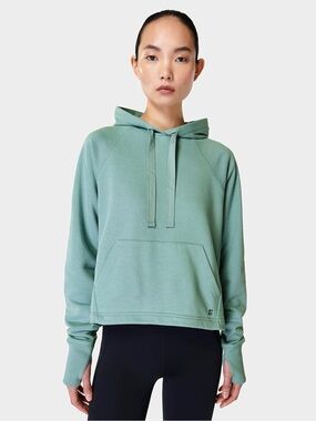 Sweaty Betty Revive Lounge Cropped Hoodie Sweatshirt Size Medium EUC